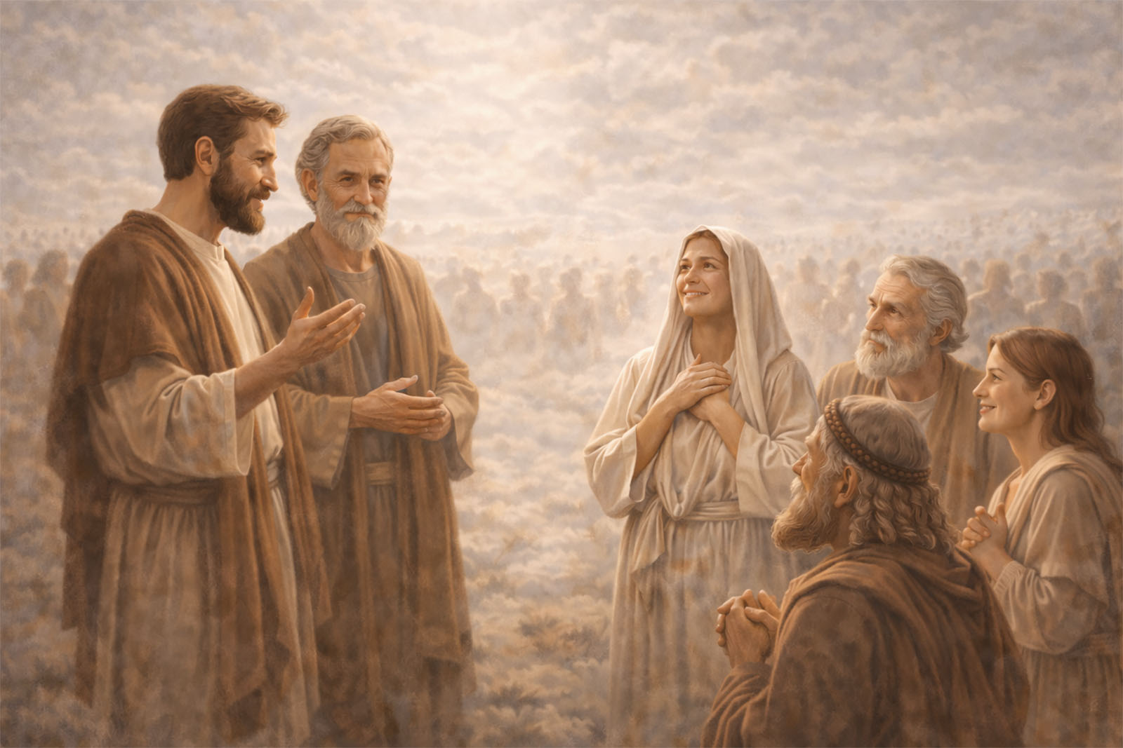 Missionaries preaching the gospel of Jesus Christ in the Spirit World